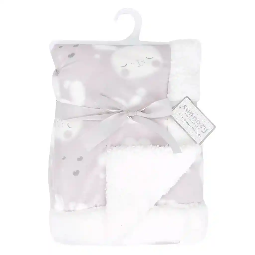 Cobija Ovejera Estampado De Conejito Gris, Manta Suave, Ligera, Cómoda Y Cálida, Ideal Para Recién Nacidos