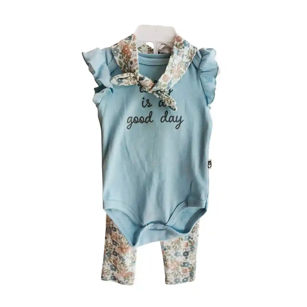 Conjunto 3pz 6-9 Meses Con Balaca Estampada De Flores, Set De Ropa Para Bebé Con Balaca Estampada Con Un Diseño De Flores, Hecho En Material Hipoalergénico, Con Mameluco Con Mangas Estilo Bolero