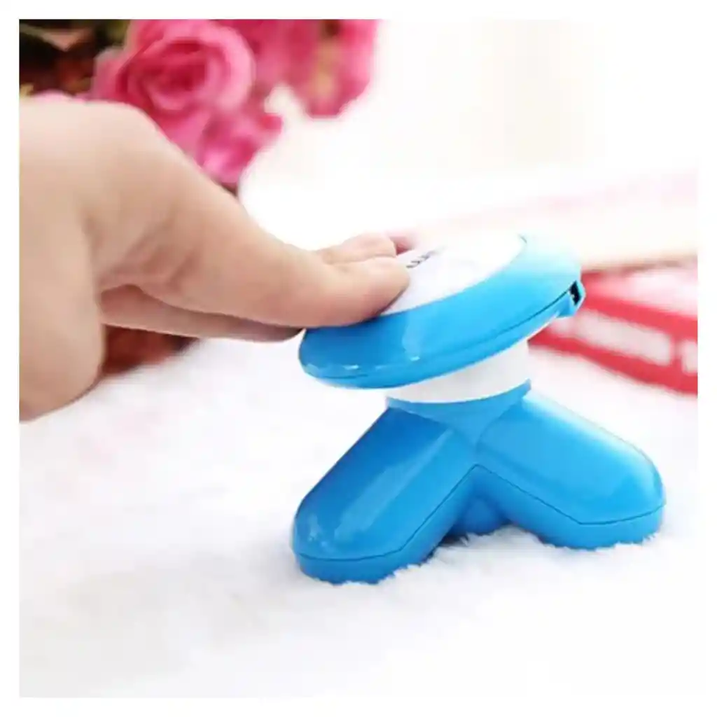 Mini Masajeador Portátil Relajante Terapéutico Anti Estrés Color Azul