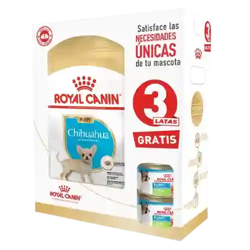 Promo Royal Canin Chihuahua Puppy X 1.13 Kl + 3 Latas X Small Gratis