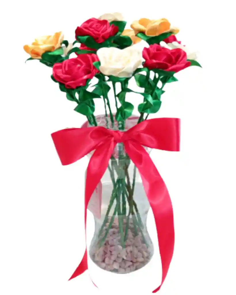 Rosas Ramo En Florero