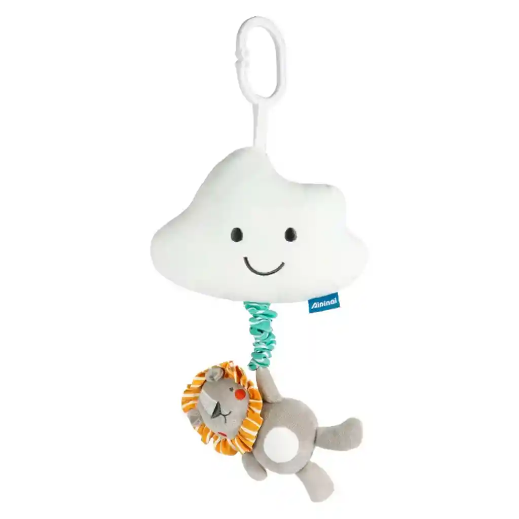Móvil Colgante Nube-león Con Caja De Música Para Bebé, Móvil Cuna De Cuerda, Con Adorable Diseño De Peluche, Sonajero Con Pitido Al Apretar, Ideal Para Coche, Carro O La Cuna