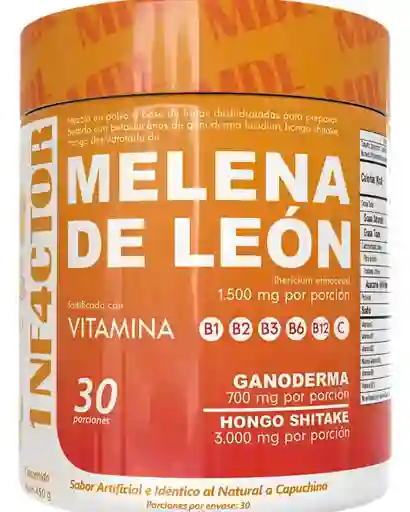 Melena De Leon En Polvo Con Hongo Shitake Y Vitamina B1, B2, B3, B6, B12, C