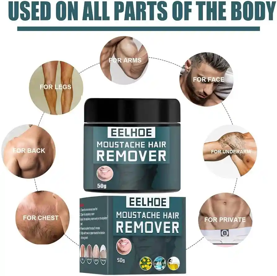 Crema Depilatoria Hombre Corporal Elimina Vellos Pelo Cuerpo
