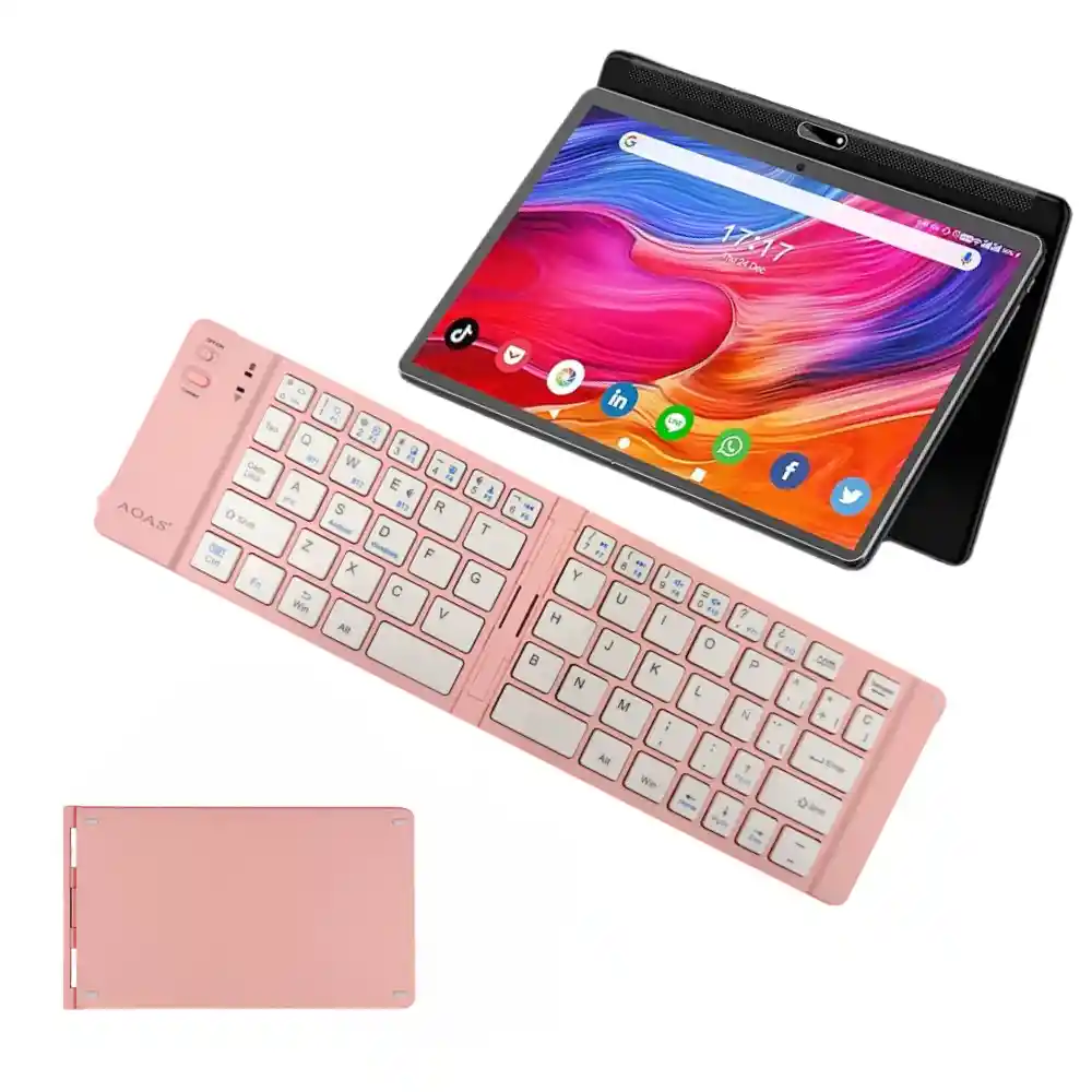 Teclado Bluetooth Plegable Español Para Android Ios Pc Smart