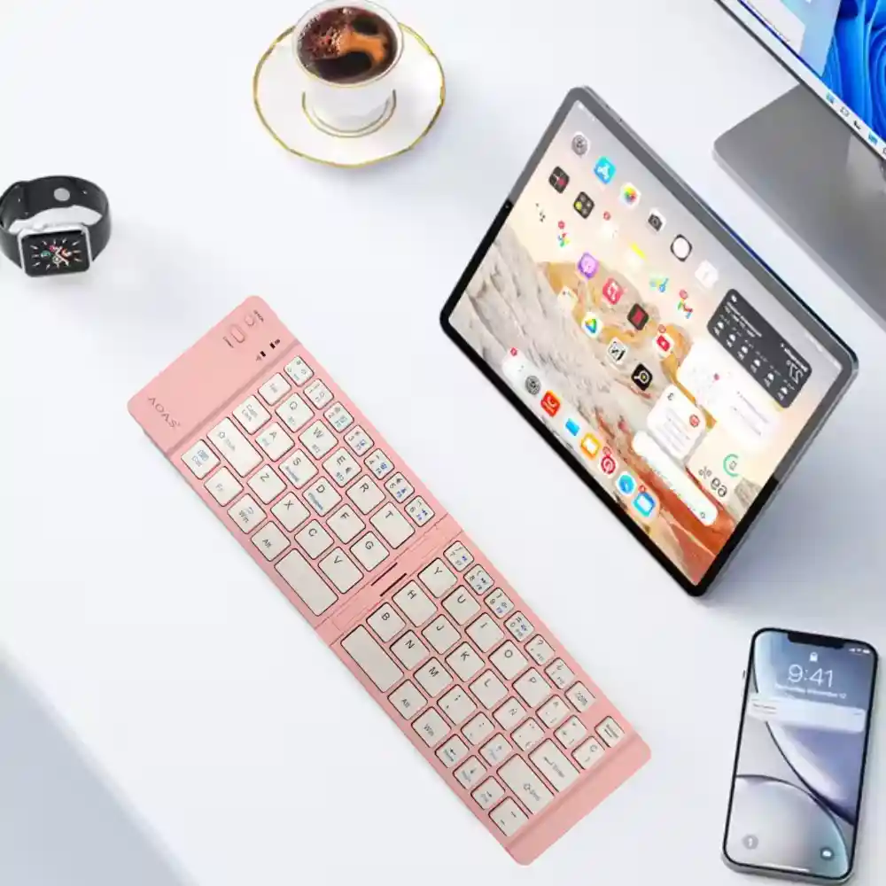 Teclado Bluetooth Plegable Español Para Android Ios Pc Smart