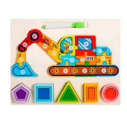 Rompecabezas 3d 2 En 1 Tablero Juego Didactico Niño Figuras