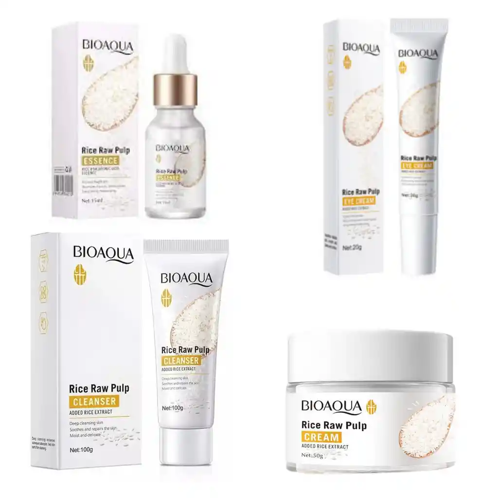 Kit Facial Arroz Bioaqua X4