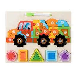Rompecabezas 3d 2 En 1 Tablero Juego Didactico Niño Figuras