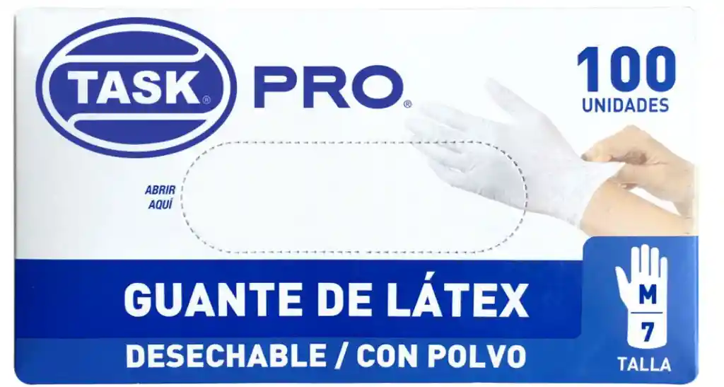Guante Latex Bco Task Pro T M * 100