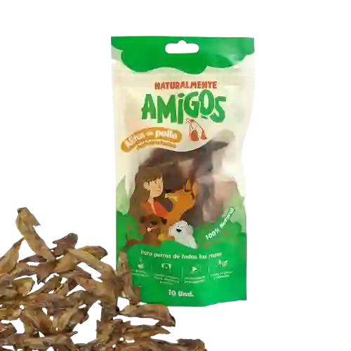 Amigos Alitas De Pollo Natural Y Deshidratadas Para Perros 10 Und