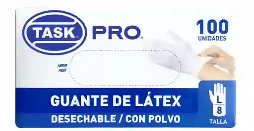 Guante Latex Bco Task Pro T L * 100