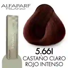 Tinte Para Cabello Alfaparf 5.66i Castaño Claro Rojo Intenso 60ml