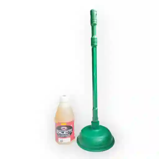 Combo Destapa Cañería Liquido Dlc 500cc + Chupa Para Baño