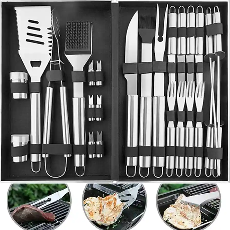 Kit Parrillero Bbq Picnic X 18 Pzas
