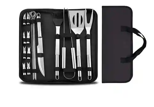 Kit Parrillero Bbq Picnic X 18 Pzas