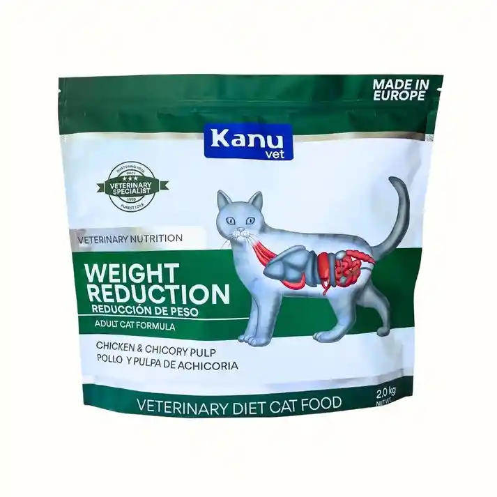 Alimento Medicado Kanu Vet Weight Reduction Para Gato Adultos