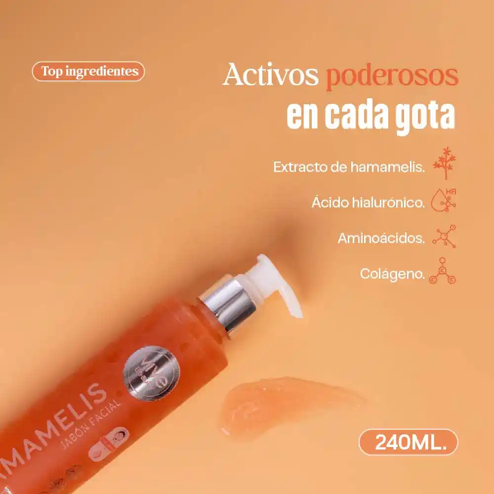 Jabón Facial Gel Hamamelis 240 Ml