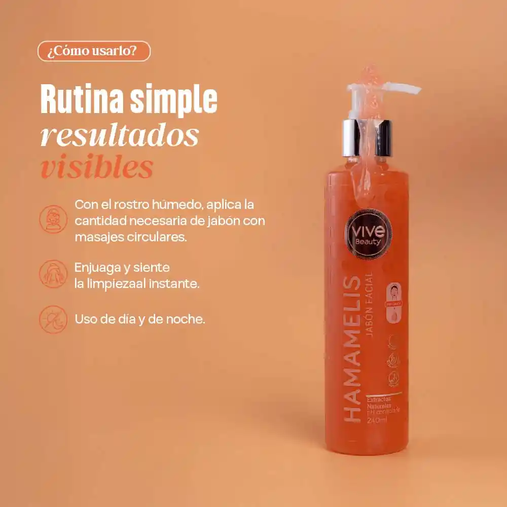 Jabón Facial Gel Hamamelis 240 Ml
