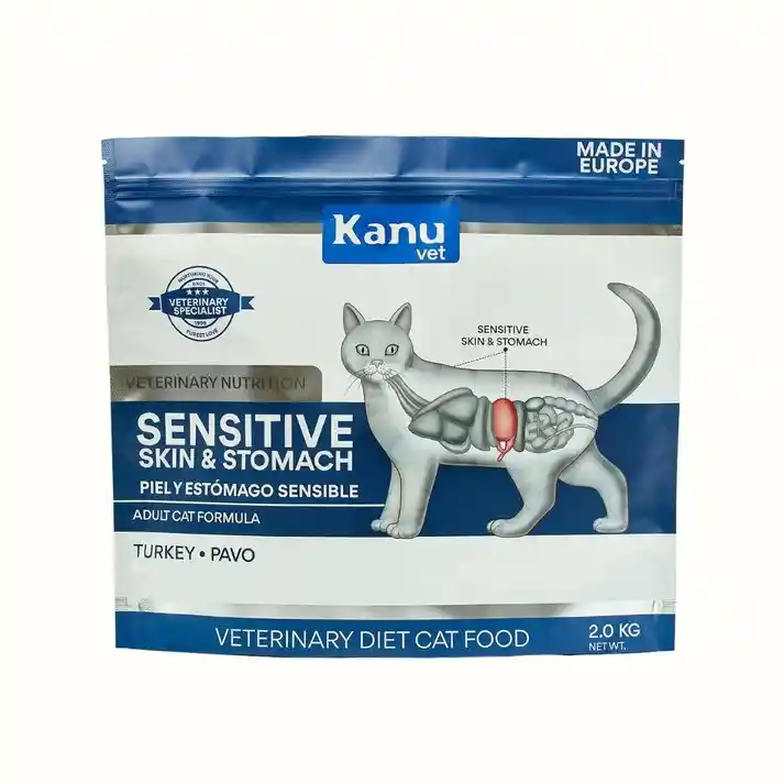 Alimento Medicado Kanu Vet Sensitive Skin Stomach Para Gato Adultos