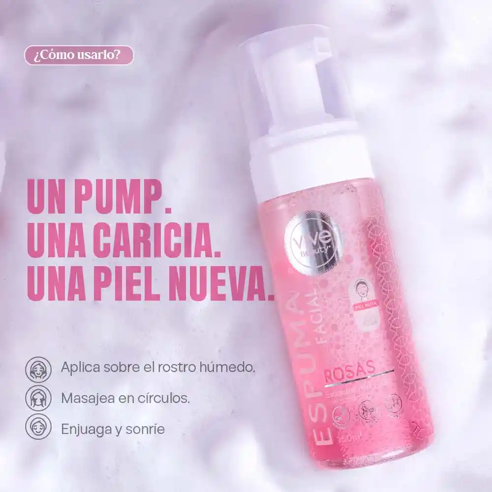 Jabón Facial Espuma Rosas 150 Ml