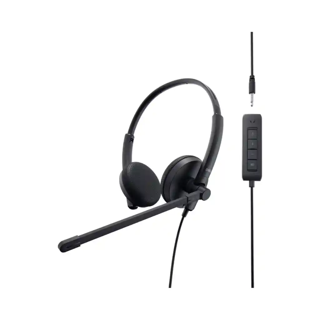 Dell Headset Stereo Wh1022 Usb Con Micrófono Y Control De Volumen Para Videollamadas