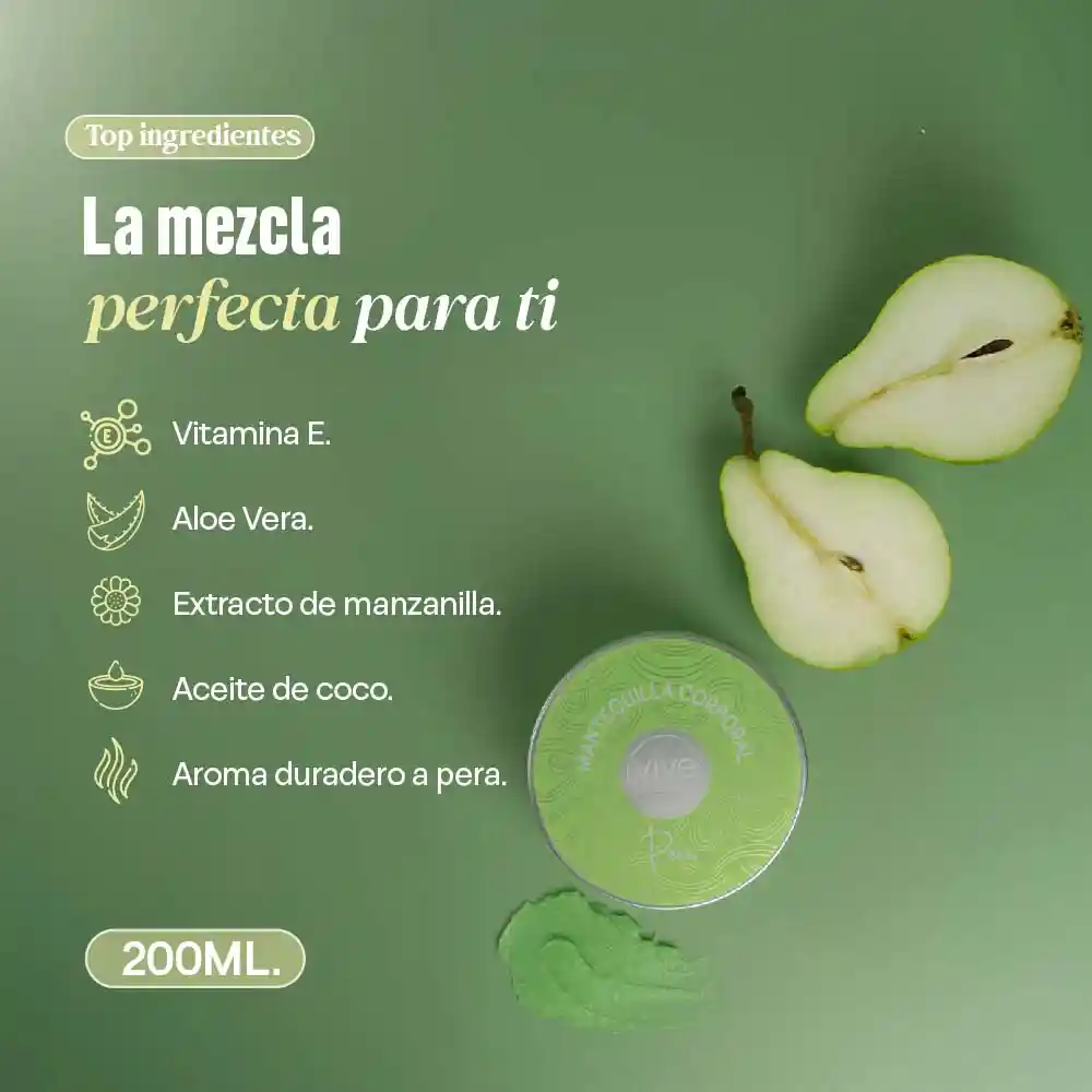 Mantequilla Corporal Hidratante- Pera (200 Gr)