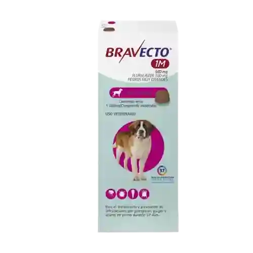 Bravecto 1mes 560mg 40 - 56kg (fucsia) (proteccion 37 Dias)