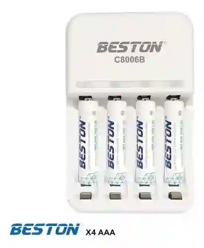 Cargador + 4 Baterías Aaa