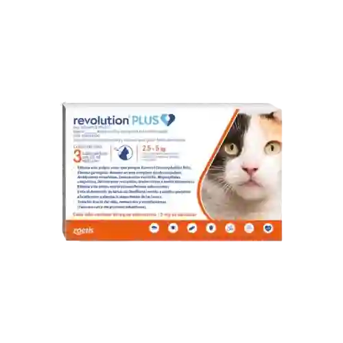 Revolution Plus Gatos De 2.5 Kg - 5kg (naranja) Caja X 1 Pipeta