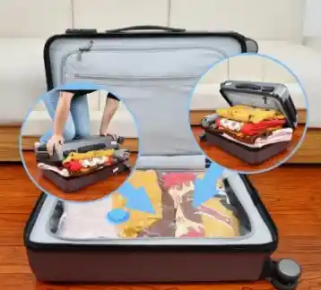 5 Bolsas Organizadoras Al Vacío Con Bomba Manual Viaje Ropa