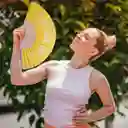 Abanico Yo No Sudo Brillo Amarillo