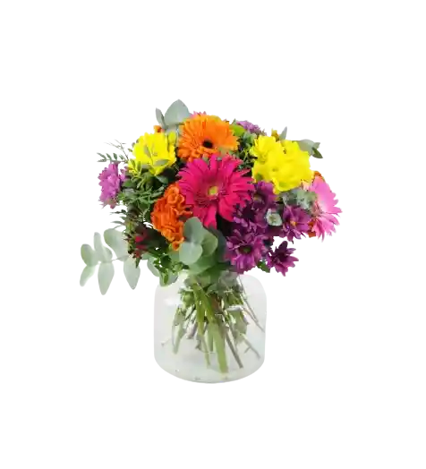 Flores Surtidas En Jarron
