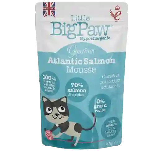 F Little Big Paw Gourmet Atlantic Salmon Pouch X 85gr