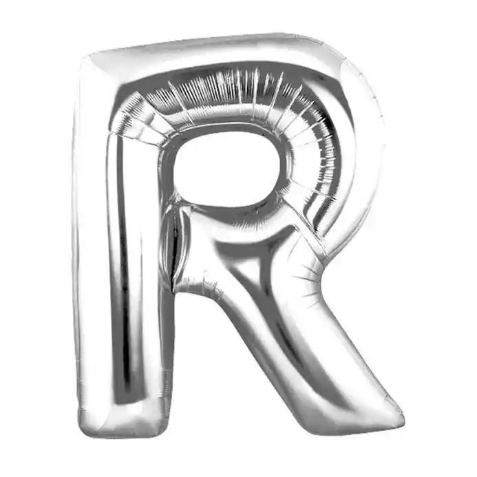 Globo Metalizado 18" Letra "r" Color Plateado