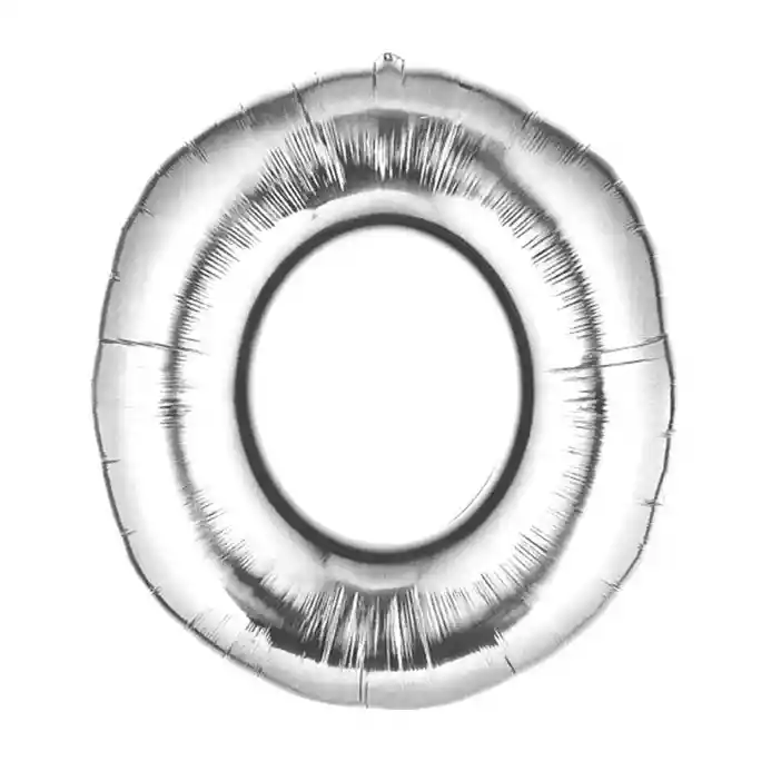 Globo Metalizado 18" Letra "o " Color Plateado