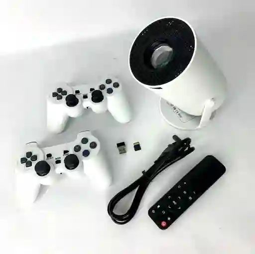 Proyector Android Hy-300 Con Magis, Video Juegos Y Controles Inalambricos