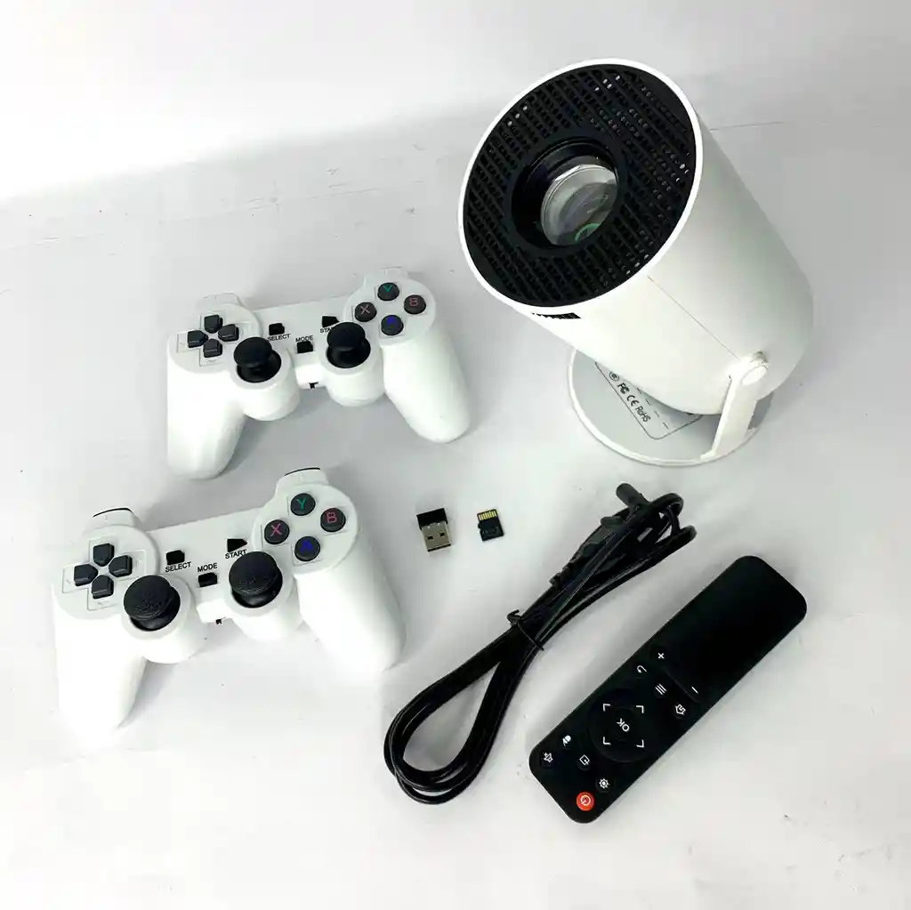 Proyector Android Hy-300 Con Magis, Video Juegos Y Controles Inalambricos