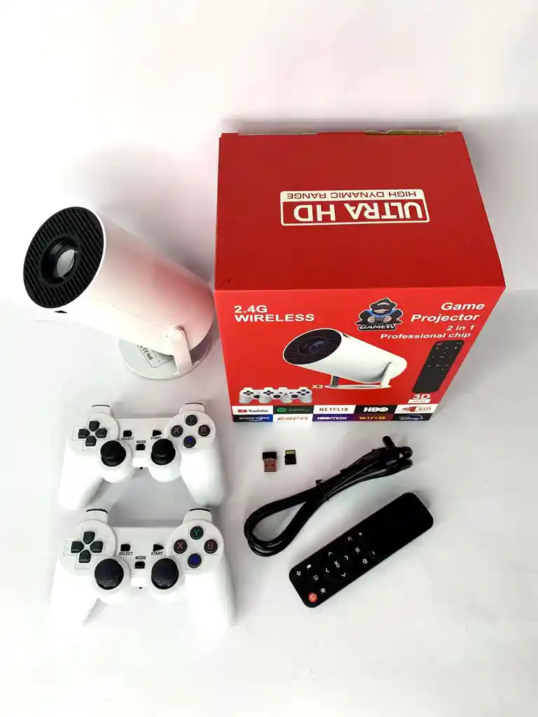 Proyector Android Hy-300 Con Magis, Video Juegos Y Controles Inalambricos