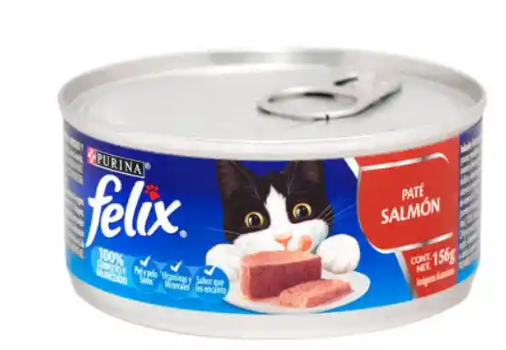 Felix Comida Húmeda Gatos Paté Salmón 156 G