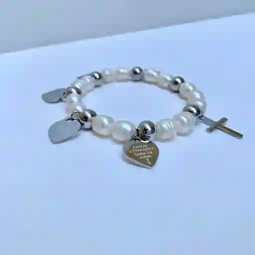 Pulsera Mandamientos Plateada