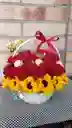 Cesta Mini Rosas Y Mini Girasoles