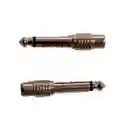 Adaptador Rca Hembra A Plug 6.35 Mm Macho Mono