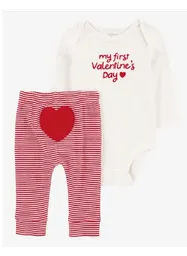 Conjunto 2 Piezas San Valentin - Crema / 24 Meses