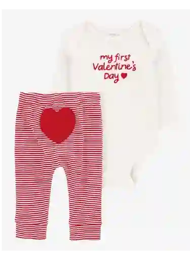 Conjunto 2 Piezas San Valentin - Crema / 24 Meses