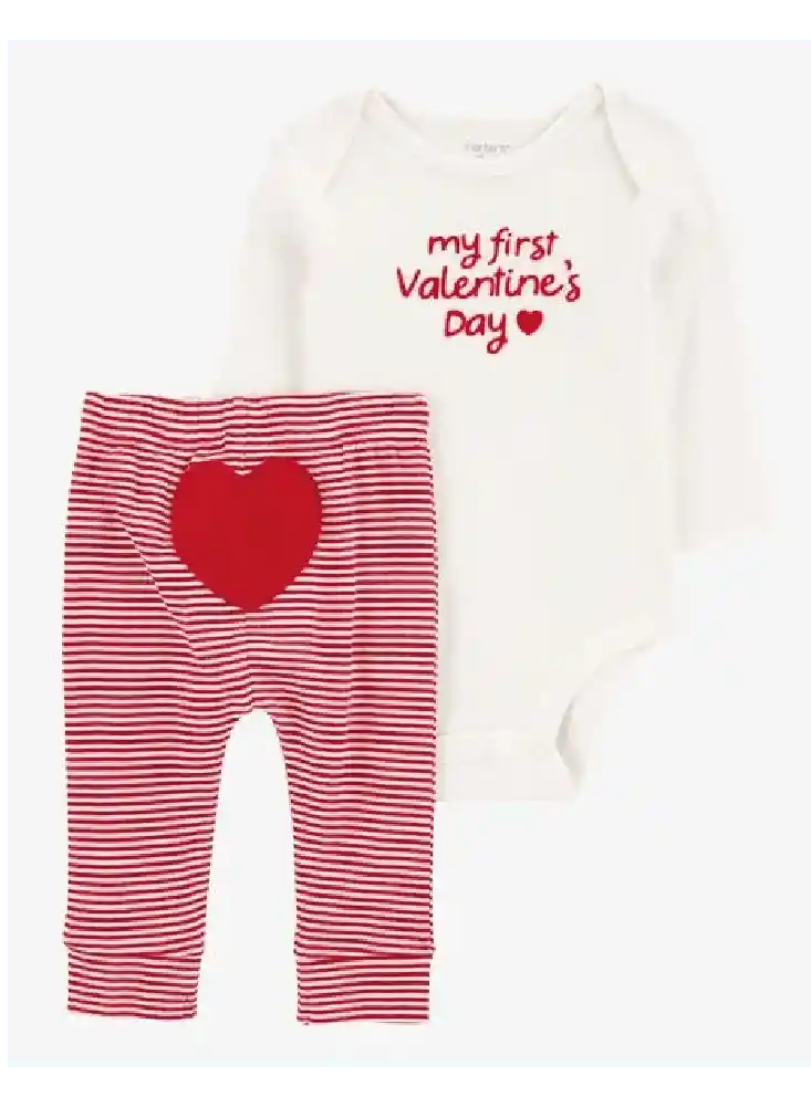 Conjunto 2 Piezas San Valentin - Crema / 24 Meses