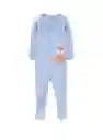 Pijama Larga Zorrito Bebe - Celeste / 12 Meses