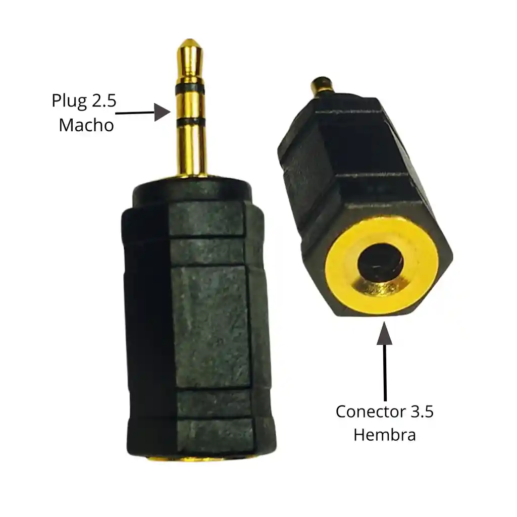 Adaptador De Audio Plug 2.5mm Macho A Jack 3.5mm Hembra