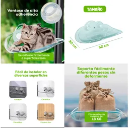 Cama Colgante Para Gato Verde Transparente