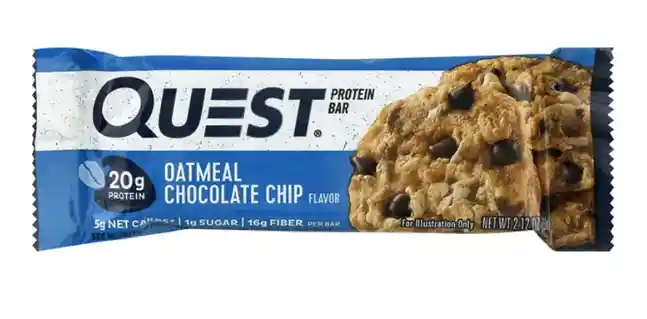 Barra De Proteina Quest Sabor Avena Con Chocolate Chips